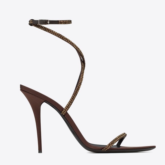 Saint Laurent Ava Sandals with rhinestones - Picture 5 of 11